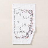 Affirmation de gratitude. Floraison de l'état d'es (Serviette à main)