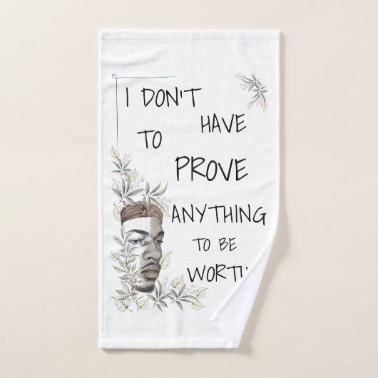 Affirmation de valeur personnelle positive (Serviette à main)