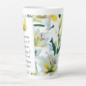 Affirmation Dernière Mug Jaune Papillon Blanc Lily (Devant)