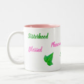 Affirmation Mug d'ivoire rose à deux tons (Gauche)