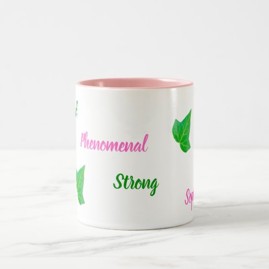 Affirmation Mug d'ivoire rose à deux tons (Centre)