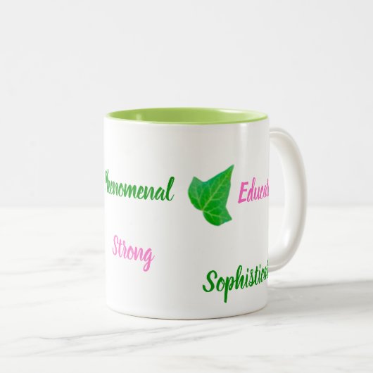 Affirmation Mug d'ivoire vert à deux tons (Devant droit)