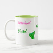 Affirmation Mug d'ivoire vert à deux tons (Gauche)
