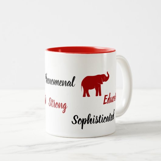 Affirmation Mug éléphant à deux tons (Devant droit)