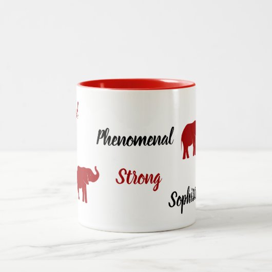 Affirmation Mug éléphant à deux tons (Centre)