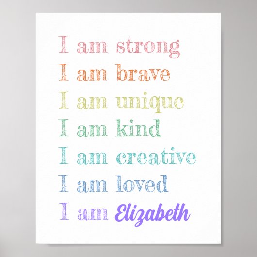 Affirmation Positive de Motivation Décoration de C (Devant)