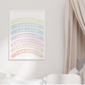 Affirmation Rainbow Poster Soft Pastel