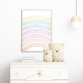 Affirmation Rainbow Poster Soft Pastel