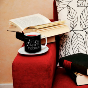 Affirmationeel fortuin bevoordeelt de dappere zwar koffiemok