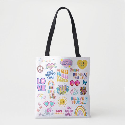AFFIRMATIONS AUTO-AMOUR SAC FOURRE-TOUT (Devant)