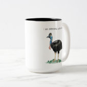 Affirmations Cassowary Mug à café à deux tons (Devant droit)