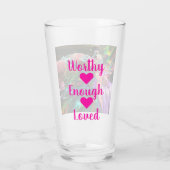 Affirmations de fées roses Verre à boire 20 oz (Dos)