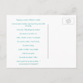 Affirmations de grossesse, cartes postales (Dos)