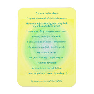 Affirmations de grossesse Magnets flexibles