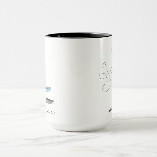 Affirmations d'oiseaux aux Galápagos Mug à café à (Centre)