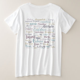 Affirmations  grote maat t-shirt