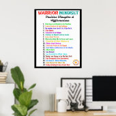 Affirmations Office Poster - Warrior Mindset (Thuiskantoor)