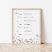 Affirmations Positives Imprimé : Art Mural Fleur S