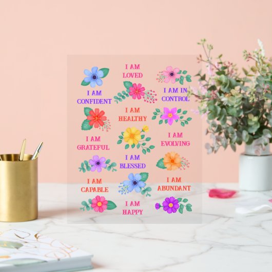 Affirmations positives Inspirational Daily Floral (Mariage)