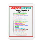 AFFIRMATIONS POSITIVES MAGNET D'ESPRIT GUERRIER (Vertical)
