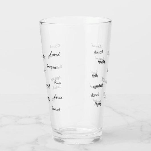 Affirmations positives Verre d'impression d'eau (Droite)