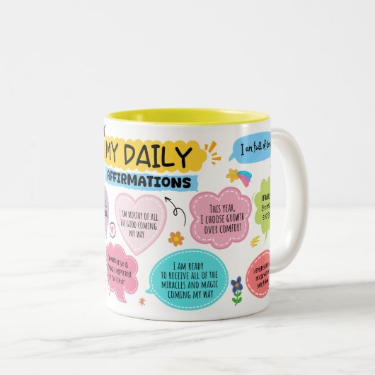 Affirmations quotidiennes Mug (Devant droit)
