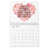 Affirmations sarcastiques Calendrier mural Ressemb (Mar 2027)