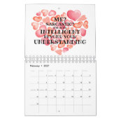 Affirmations sarcastiques Calendrier mural Ressemb (Feb 2027)