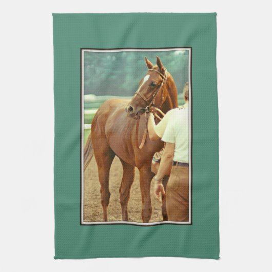 Affirmed Thoroughbred Racehorse 1978 Theedoek (Verticaal)