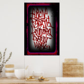 Affisch - alfabet graffitti - röd poster (Keuken)