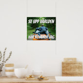 Affisch - Se upp världen Poster (Keuken)