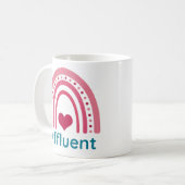 Affluent Viva Magenta Boho Rainbow Koffiemok (Voorkant links)