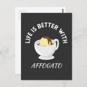Affogato koffie briefkaart (Voorkant / Achterkant)