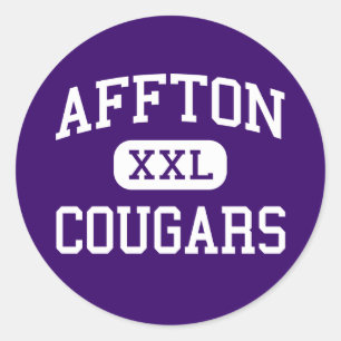 Affton - Cougars - Hoog - Saint Louis Missouri Ronde Sticker