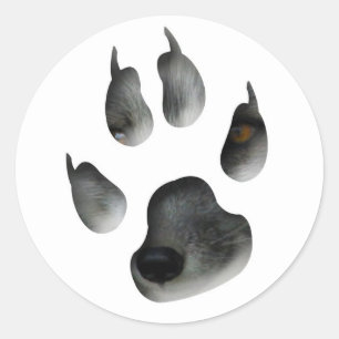 AFG Arctic Fox Glimpse Ronde Sticker