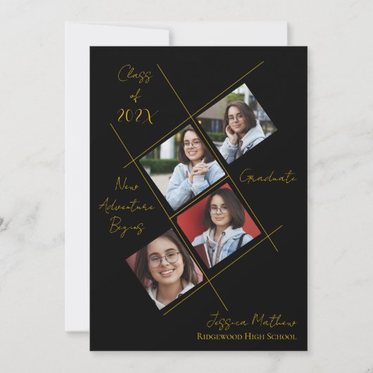 Afgankelijkheidsjaar 2025 Multi-foto afstudeeraan Kaart (Voorkant)