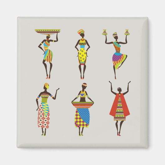 Afgebeeldende Afrikaanse vrouwen Magneet (Voorkant)