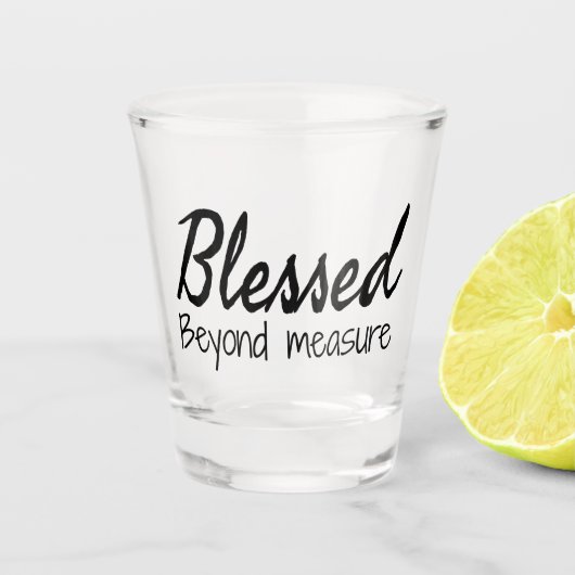 Afgeblazen maatregel shot glas (Voorkant)