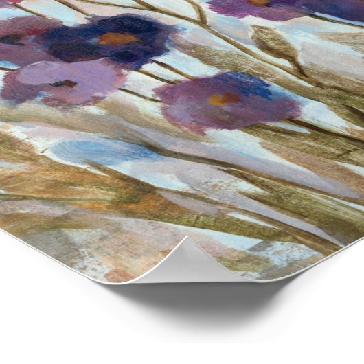 Afgebroken flora in Paars Poster (Hoek)