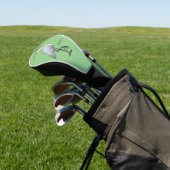Afgedekte heronvogel cartoon golfheadcover (Insitu)