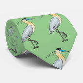 Afgedekte heronvogel cartoon stropdas (Opgerold)