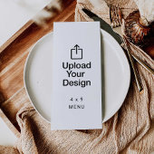 Afgedrukt 4 x 9-inch menu