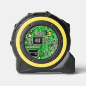 Afgedrukte Circuit Board Green Microchip Geeky Nam Rolmaat (Voorkant)