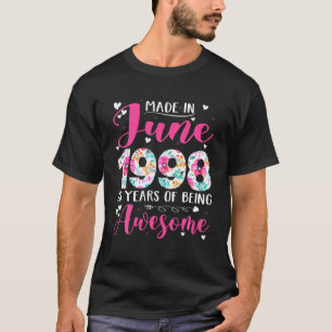 Afgegeven in juni 1998 bloemen 23 - daagse daggeld t-shirt