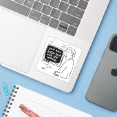 Afgekeurd Man bij de Cartoon van ATM. Sticker (Laptop met iPhone)