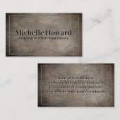 Afgeleefd leder | Steken Visitekaartje (Voorkant / Achterkant)