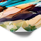 "Afgelegen strand" Perfect Poster (Hoek)