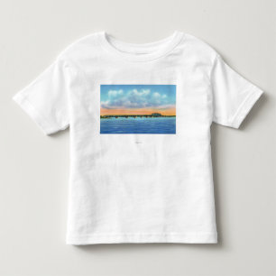 Afgelegen Uitzicht van het meer van de New Bridge Kinder Shirts