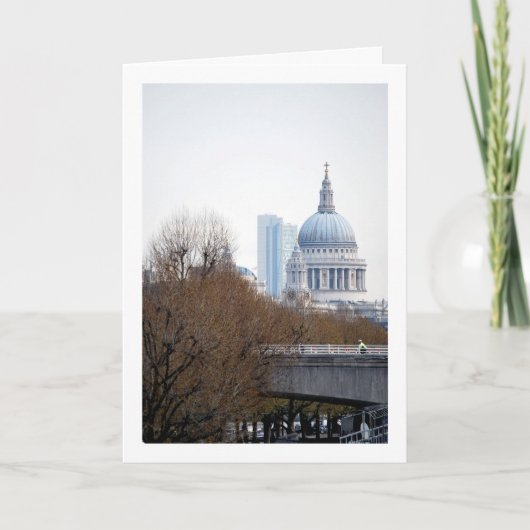 Afgelegen Uitzicht van St Paul's Cathedral, Londen Kaart (Voorkant)