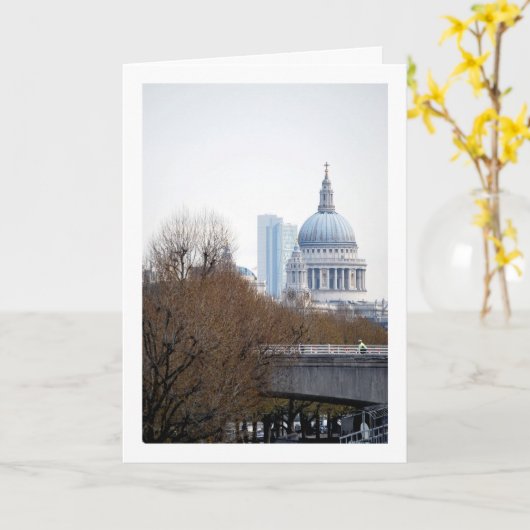 Afgelegen Uitzicht van St Paul's Cathedral, Londen Kaart (Gele Bloem)